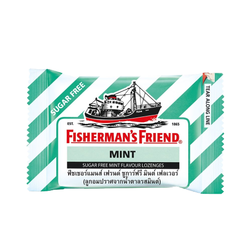 FISHERMAN'S FRIEND ฟิชเชอร์แมน เฟรนด์  ชูการ์ฟรีมิ้นท์ (สีเขียว-ขาว)