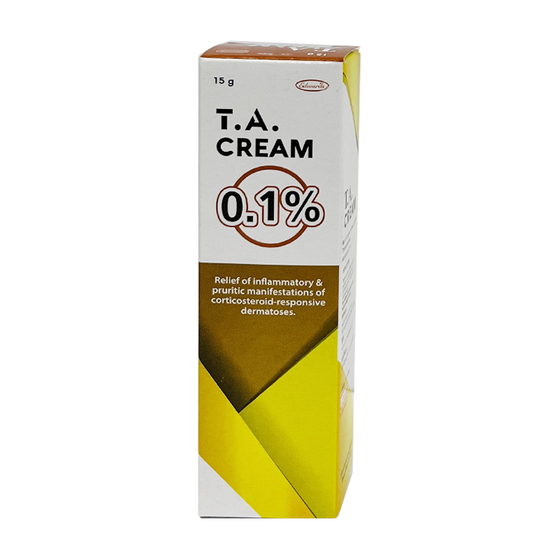 T.A. CREAM 0.1% 15GM. ที.เอ. ครีม 0.1% 15กรัม (Triamcinolone 0.1%)