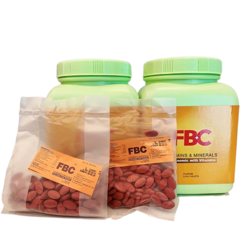 FBC 100'S. RANBAXY เอฟ-บี-ซี ถุง 100 เม็ด (Vitamin)