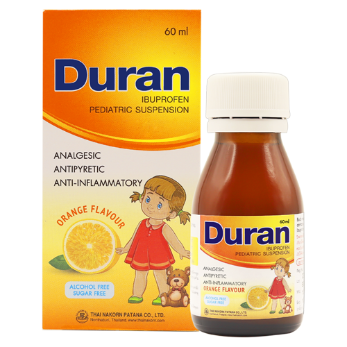 DURAN SUSP. 60ML ดูแรน ไซรัป 60 มิลิลิตร (Ibuprofen)