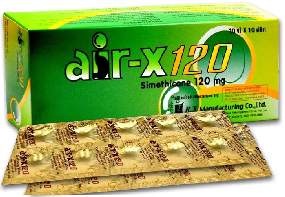 AIR-X 120MG.50*10'S. แอร์-เอ็กซ์  120 มิลลิกรัม (Simethicone 120mg)