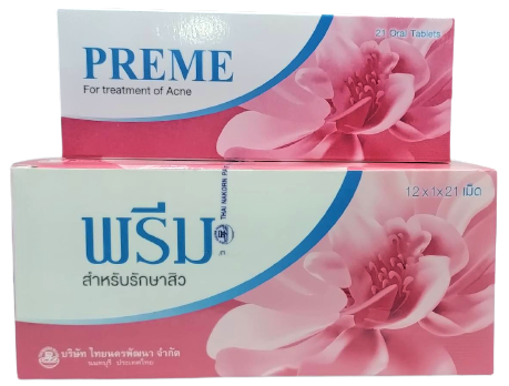 PREME 21'S ยาคุมพรีม 21เม็ด (Ethinyl Estradiol+Cyproterone)