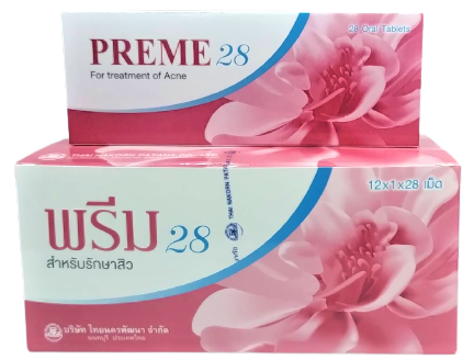 PREME 28'S ยาคุมพรีม 28เม็ด (Ethinyl Estradiol+Cyproterone)