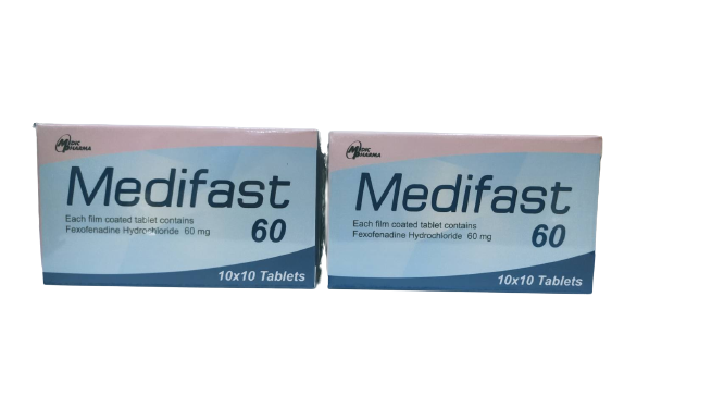 MEDIFAST 60MG.10*10'S เมดิฟาส 60มิลลิกรัม (Fexofenadine)