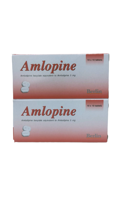 AMLOPINE 5MG.10*10'S. แอมโลปีน 5 มิลลิกรัม (กล่อง 10แผง) (Amlodipine 5mg)