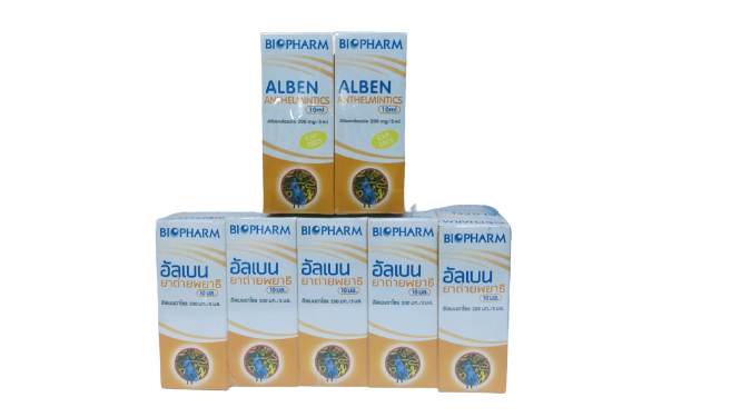 ALBEN SUSP. 10ML อัลเบน ไซรัป  10 มิลลิลิตร (Albendazole)