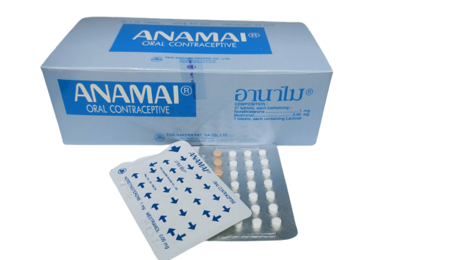 ANAMAI 28'S. ยาคุม อานาไม 28เม็ด (Mestranol+Norethisterone)