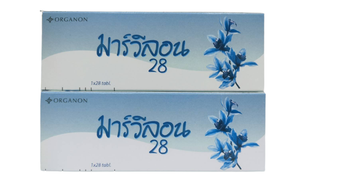 MARVELON 28'S ยาคุมมาร์วีลอน 28เม็ด (Ethinyl Estradiol0.030mg+Desogestrel0.150mg) **ปรับราคาลง**