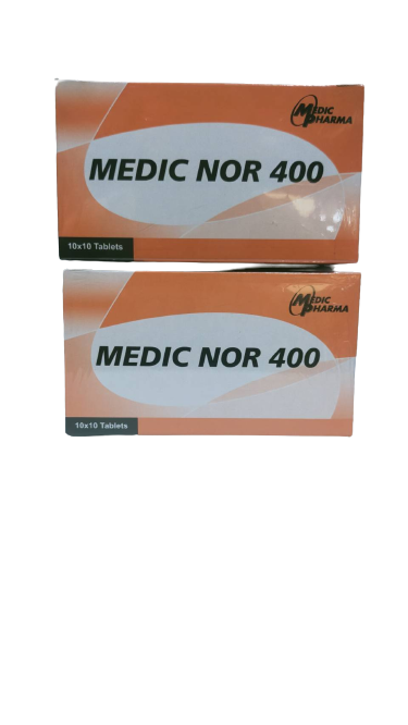 MEDIC-NOR 400MG.10*10'S. เมดิกนอร์ 400 มก. (Norfloxacin)