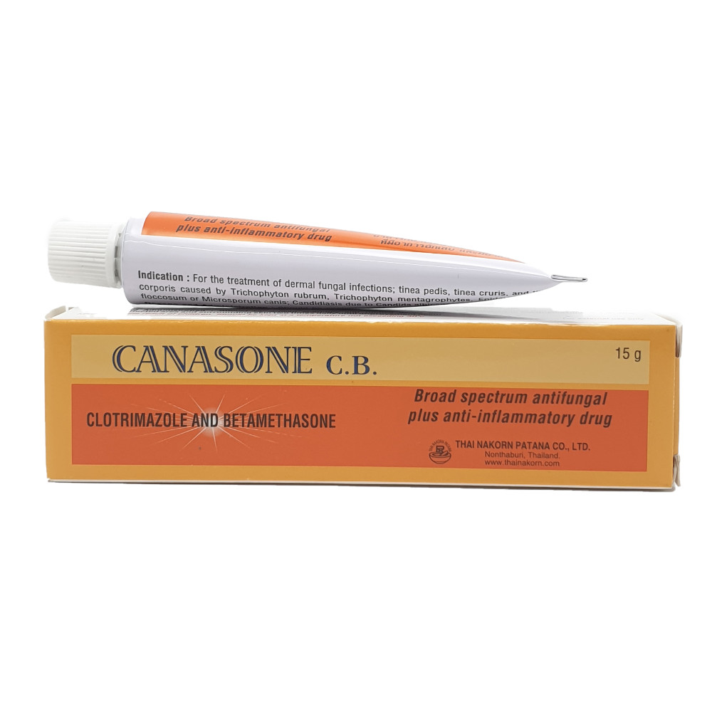 CANASONE C.B. 15G. คานาโซน ซี.บี. 15กรัม (Clotrimazole+Betamethasone)