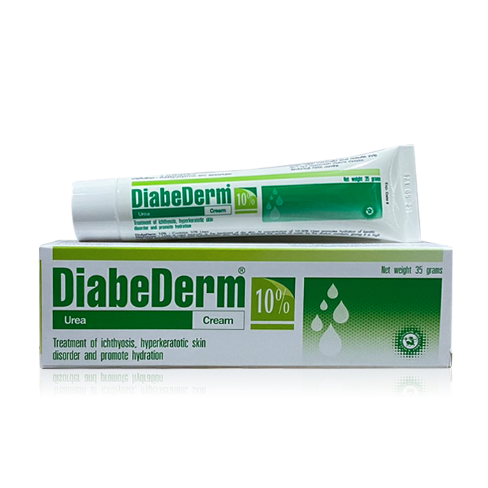 DIABEDERM CREAM 10%35G.ไดอะบีเดิร์ม ครีม 10% หลอด35 กรัม(เขียว) (Urea)