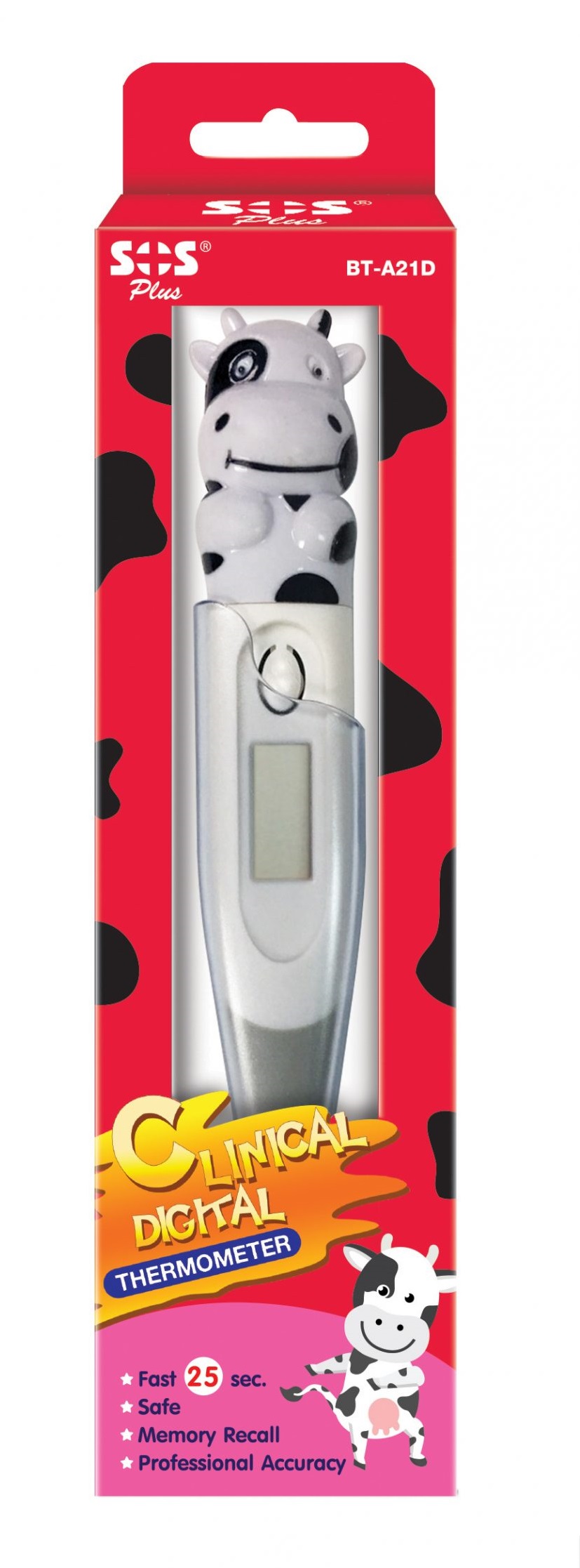 SOS THERMOMETER รุ่น BT-A21D (รูปวัว) เอสโอเอส เทอร์โมมิเตอร์ ดิจิตอล