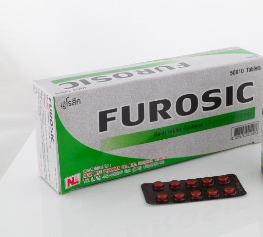 FUROSIC 40MG. 50*10'S NL. ฟูโรซิก 40 มิลลิกรัม แผง 10เม็ด(Furosemide)(1กล่อง=50แผง) 