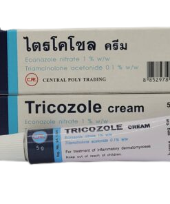 TRICOZOLE CREAM 5G.(Ecosone)*ขายขาด ไตรโคโซน ครีม 5 กรัม(สูตรอีโคโซน) (Econazole+TA 0.1%)