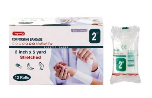 LONGMED CONFORMING BANDAGE 2"x5หลา ลองเมด คอนฟอร์ม 2 นิ้ว 5 หลา