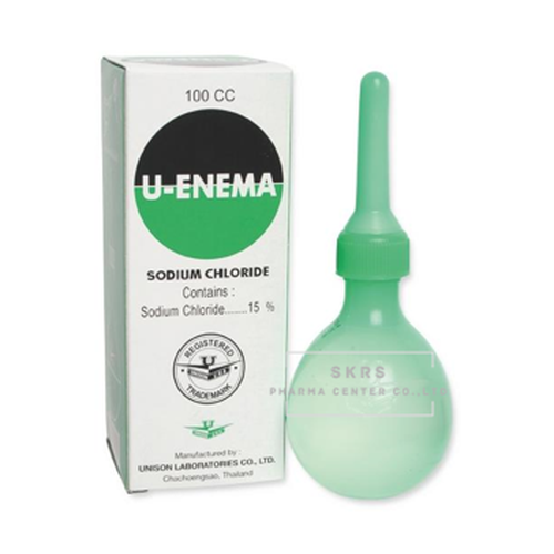 U-ENEMA 100ML. ยู-อีนีม่า 100 มิลลิลิตร (Sodium Chloride)