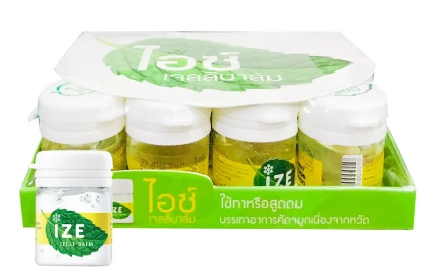 IZE JELLI BALM 7G. ไอซ์  เจลลิบาล์ม 7 กรัม (1กล่อง=12กระปุก)