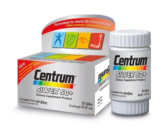 CENTRUM SILVER 50+ 30'S. เซนทรัม ซิลเวอร์ 50+ 30เม็ด