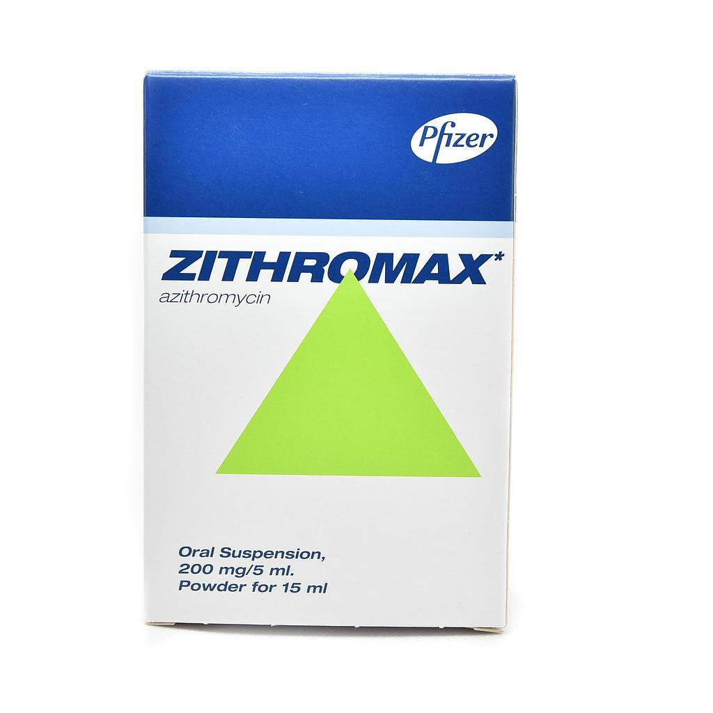 ZITHROMAX POWDER 600MG.15ML.(200MG./5ML.)*ขายขาด ซิโธรแมกซ์  พาวเดอร์ (Azithromycin)