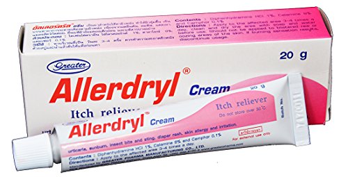 ALLERDRYL CREAM 20G. อัลเลอร์ดริล ครีม  20 กรัม (DiphenhydrAMINE,Calamine)