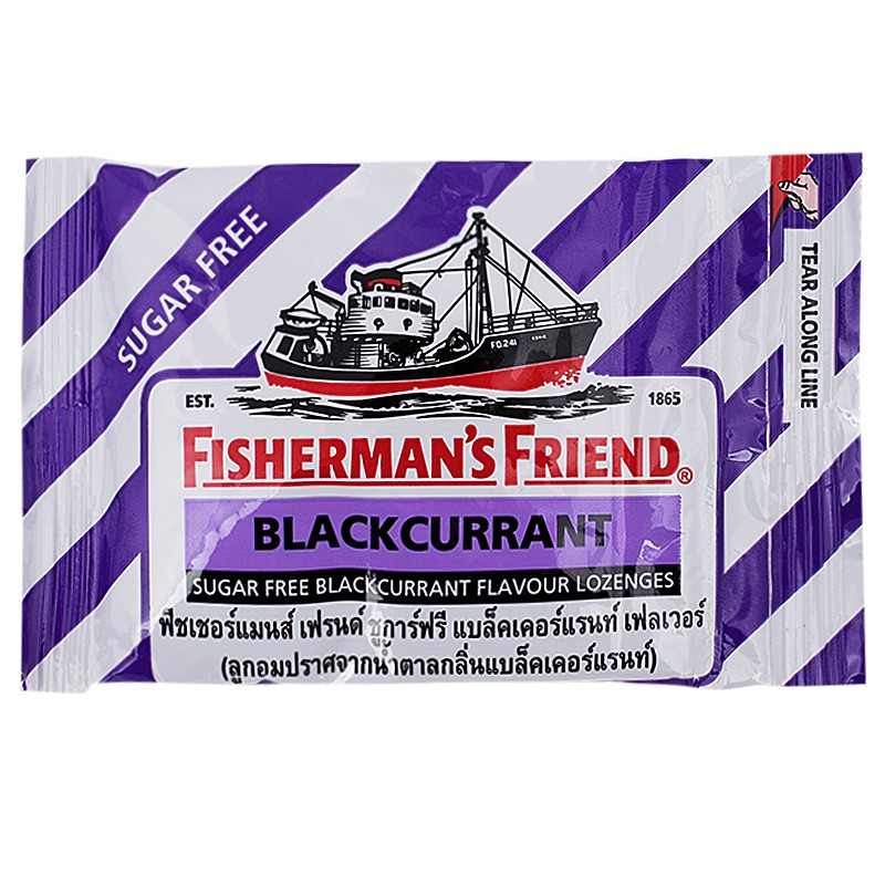 FISHERMAN'S FRIEND ฟิชเชอร์แมน เฟรนด์ แบล็คเคอร์เรนท์(สีม่วง-ขาว)