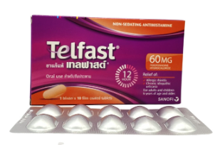 TELFAST 60MG.1*10'S. เทลฟาสต์ 60 มก. (Fexofenadine)