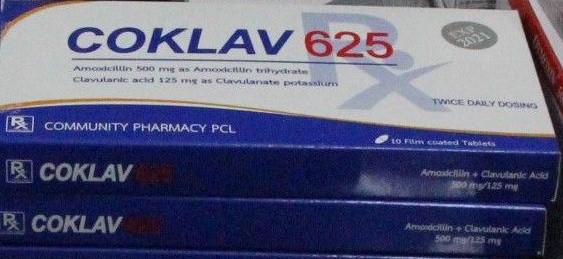 COKLAV 625MG. 1*10'S ค็อกคลาฟ 625 มิลลิกรัม (Amoxicillin,clavuronic acid)