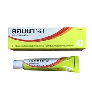 LONNAGEL CREAM 5G.(กลิ่นเป๊ปเปอร์มิ้น) ลอนนา เจล หลอด 5 กรัม(Triamcinolone)