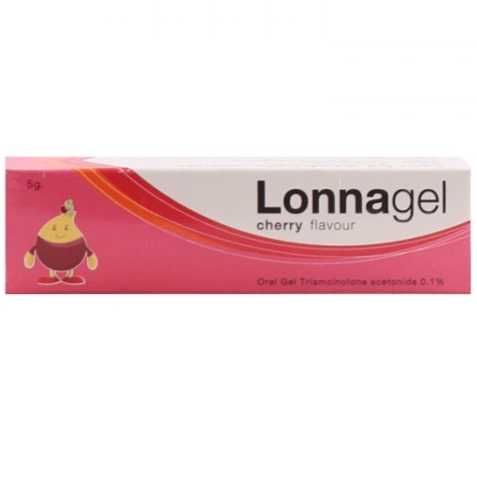 LONNAGEL CREAM 5G.(กลิ่นเชอรี่) ลอนนา เจล หลอด 5 กรัม (Triamcinolone)