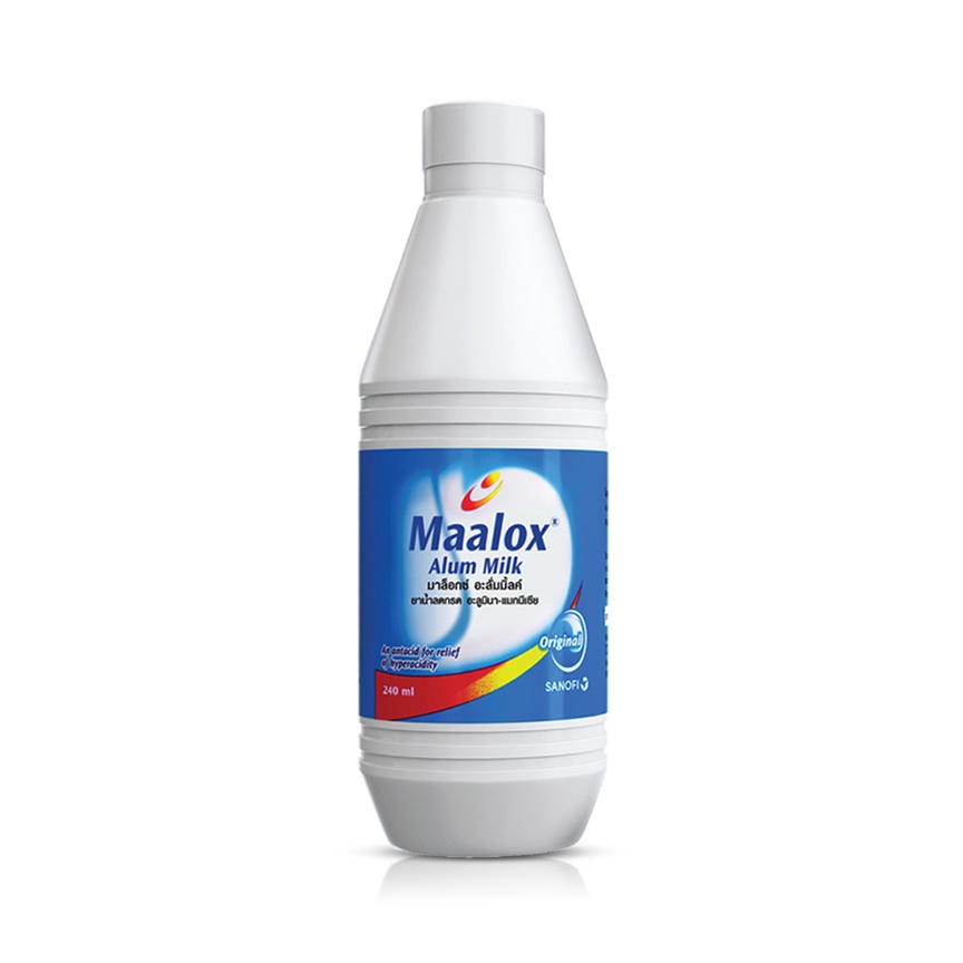 MAALOX 240ML. มาล็อกซ์ 240 มิลลิลิตร(Aluminium Hydroxide+Magnesium Hydroxide)