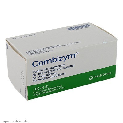 COMBIZYM 10*10'S. คอมบิซิม (กล่อง 10 แผง) (Pancreatin)