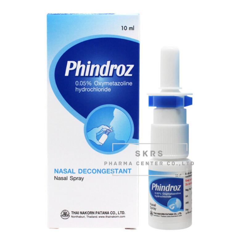 PHINDROZ NASAL SPRAY 0.05%10ML. ฟินดรอซ นาซอล สเปรย์ 10มิลลิลิตร (Oxymetazoline)