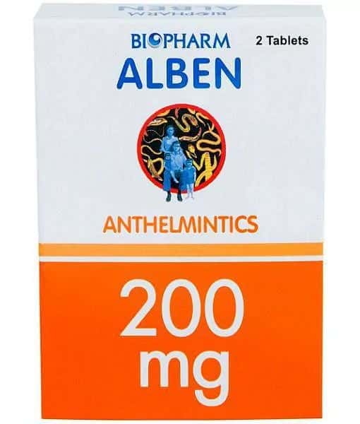 ALBEN 200MG.2'S. อัลเบน  200 มิลลิกรัม (Albendazole 200mg)