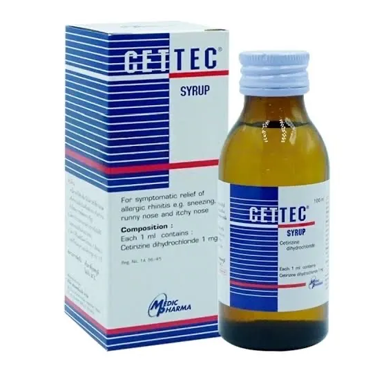 CETTEC SYRUP 100ML. เซ็ทเทค ไซรัป 100 มิลลิลิตร (Cetirizine)