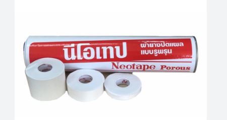 NEOTAPE กระบอก 1นิ้วx10หลา (สีขาว) นีโอเทป(12ม้วน)