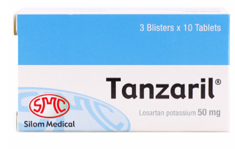 TANZARIL 50MG.3*10'S. ทานซาริล 50มิลลิกรัม (Losartan)