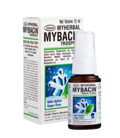 MYHERBAL MYBACIN MOUTH SPRAY 15ML.(สีขาว)*ขายขาด มายเฮอบัล มายบาซิน โทรสเปรย์ 15 มิลลิลิตร (สีขาว)