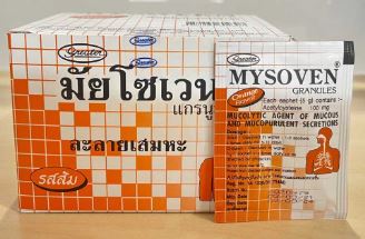 MYSOVEN 100MG.กล่อง60ซอง มัยโซเวน 100 มิลลิกรัม (Acetylcysteine)