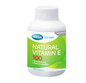 VIT E 100 IU 100'S(MEGA) เมก้า วีแคร์ วิตามินอี 100 ไอยู (Vitamin E)