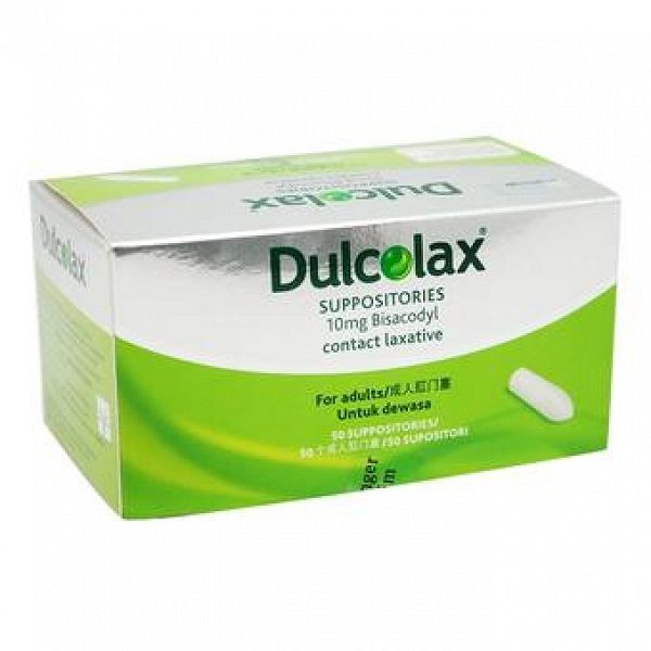 DULCOLAX 10MG.SUPPO. ดัลโคแลกซ์ 10 มิลลกรัม ชนิดเหน็บ  ผู้ใหญ่ (Bisacodyl)