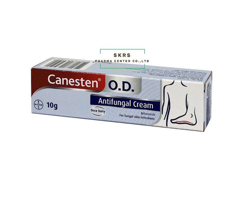 CANESTEN O.D.CREAM 10G.  คาเนสเทน โอดี ครีม 10กรัม (Bifonazole)