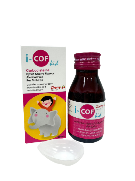 I-COF KID 60ML.(สีขาว) ไอ-ค็อฟ คิด 60มิลลิลิตร (Carbocysteine)