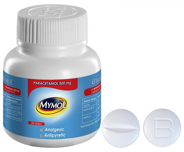 MYMOL 100'S.สีขาวล้วน-เม็ดกลม(BP)*ขายขาด พารา 100เม็ด สีขาวล้วน (มายมอล)