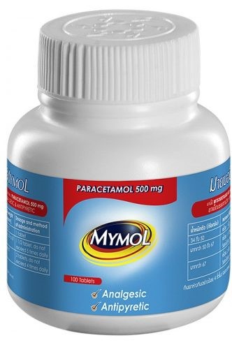 MYMOL 100'S.สีขาวล้วน-เม็ดรี(BP)*ขายขาด พารา 100เม็ด สีขาวล้วน (มายมอล)