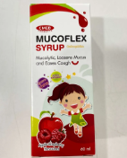 MUCOFLEX 250mg SYRUP 60ML.(flemex)*ขายขาด มูโคเฟล็ก 250มก. ไซรัป 60มล.(Carbocysteine)