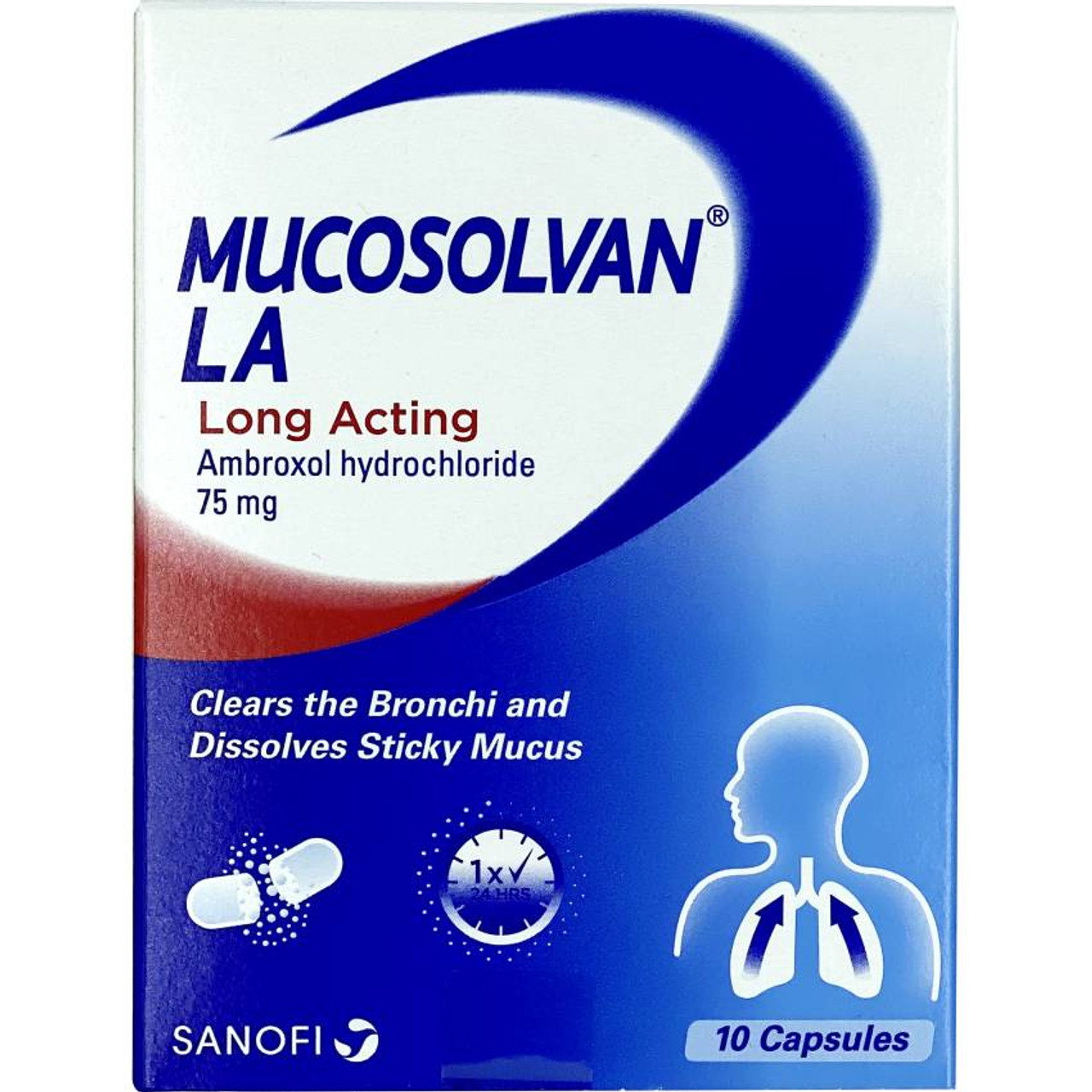 MUCOSOLVAN PL 75MG.5*10'S. มิวโคโซวาล 75มก.(กล่อง 5แผง) (Ambroxol)