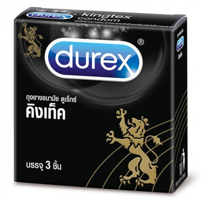 DUREX KINGTEX ดูเร็กซ์ คิงเท็ค 49 มิลลิเมตร 3ชิ้น*ราคาพิเศษ*ขายขาด