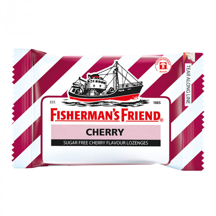 FISHERMAN'S FRIEND ฟิชเชอร์แมน เฟรนด์  ชูการ์ฟรีเชอร์รี่ (สีแดง-ขาว) 