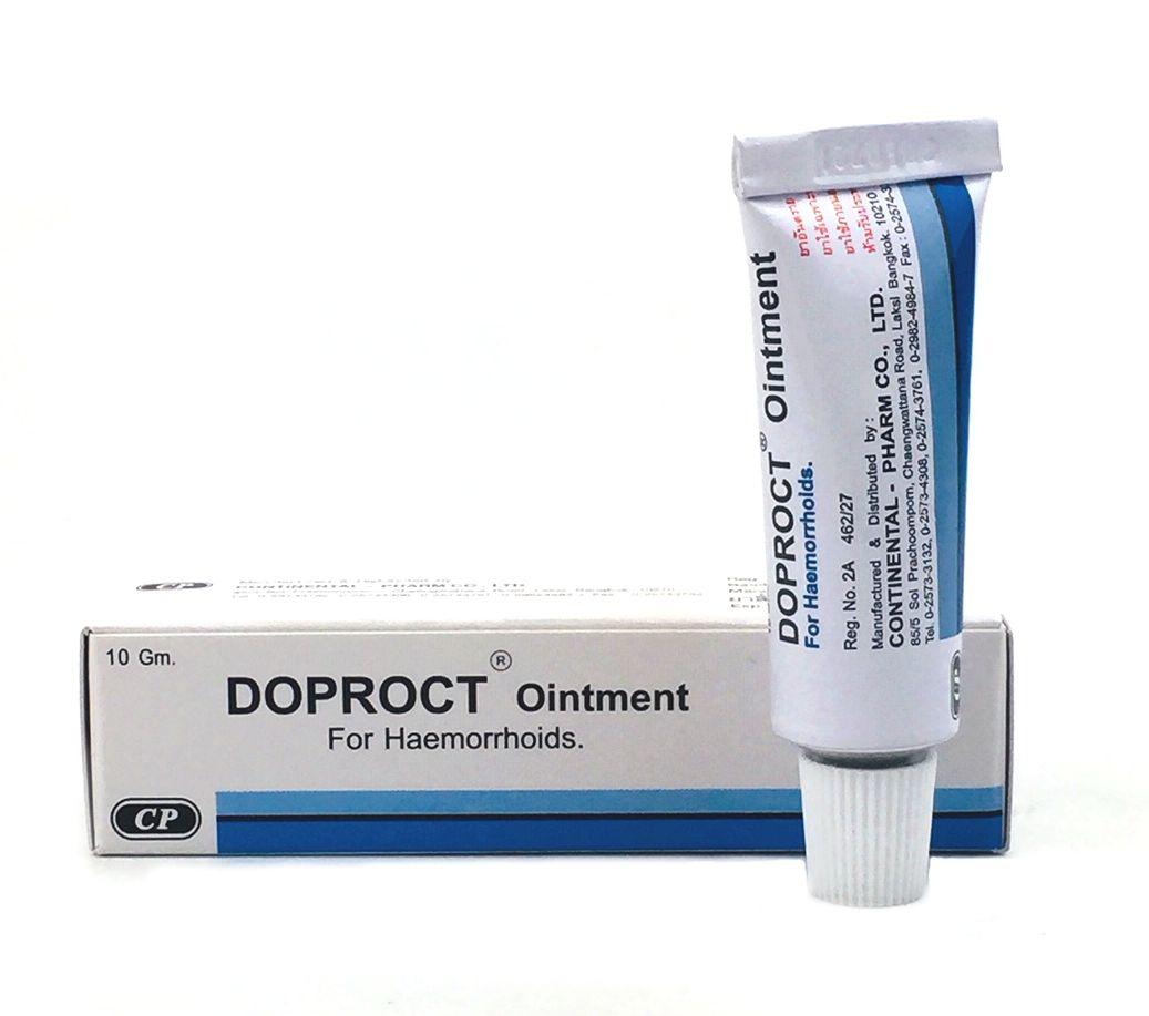 DOPROCT OINTMENT 10G. ดูปร๊อค ออยเมนท์ 10 กรัม (Hydrocortisone+Zinc Oxide)