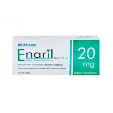 ENARIL 20MG.10*10'S. อีนาริล 20 มิลลิกรัม(กล่อง 10 แผง) (Enalapril)